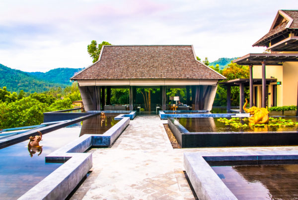 water ponds, entrance, lobby