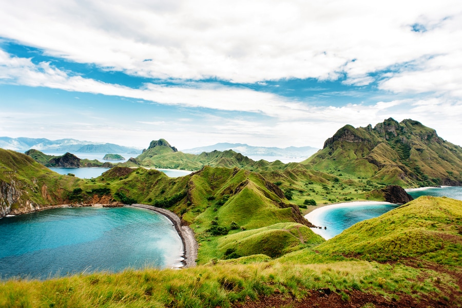 Green nature, sea